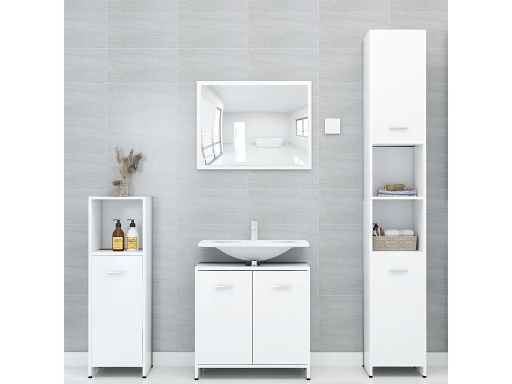 Armoire de salle de bain Blanc 30x30x95 2