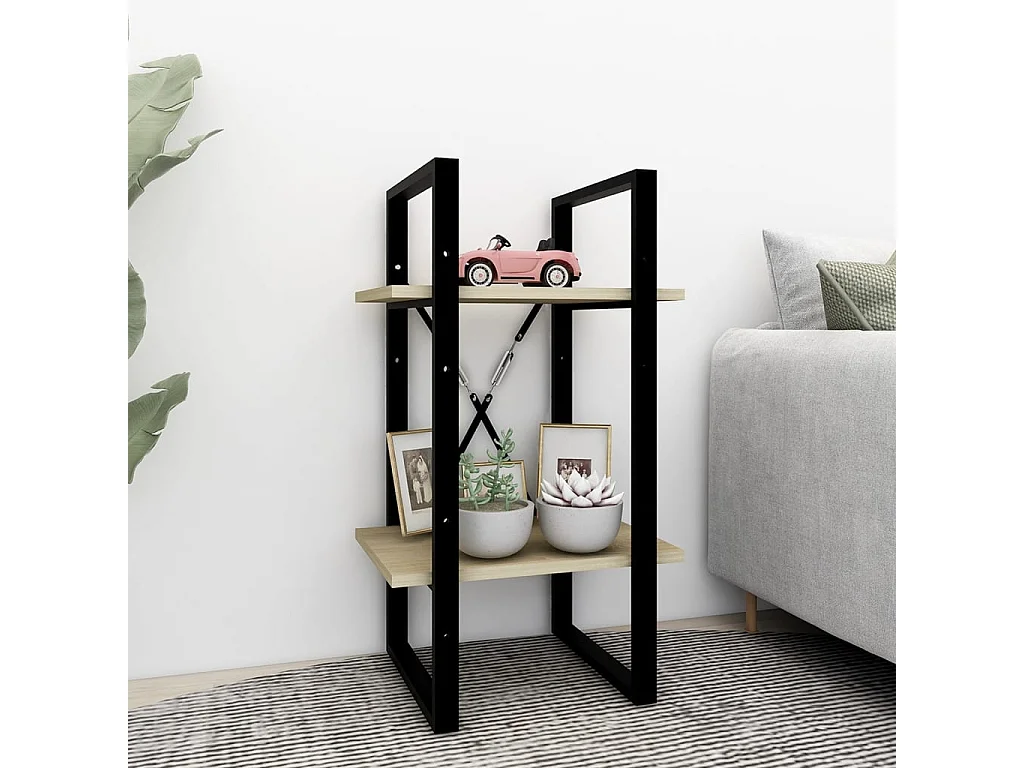 Bibliothèque à 2 niveaux Chêne sonoma 40x30x70