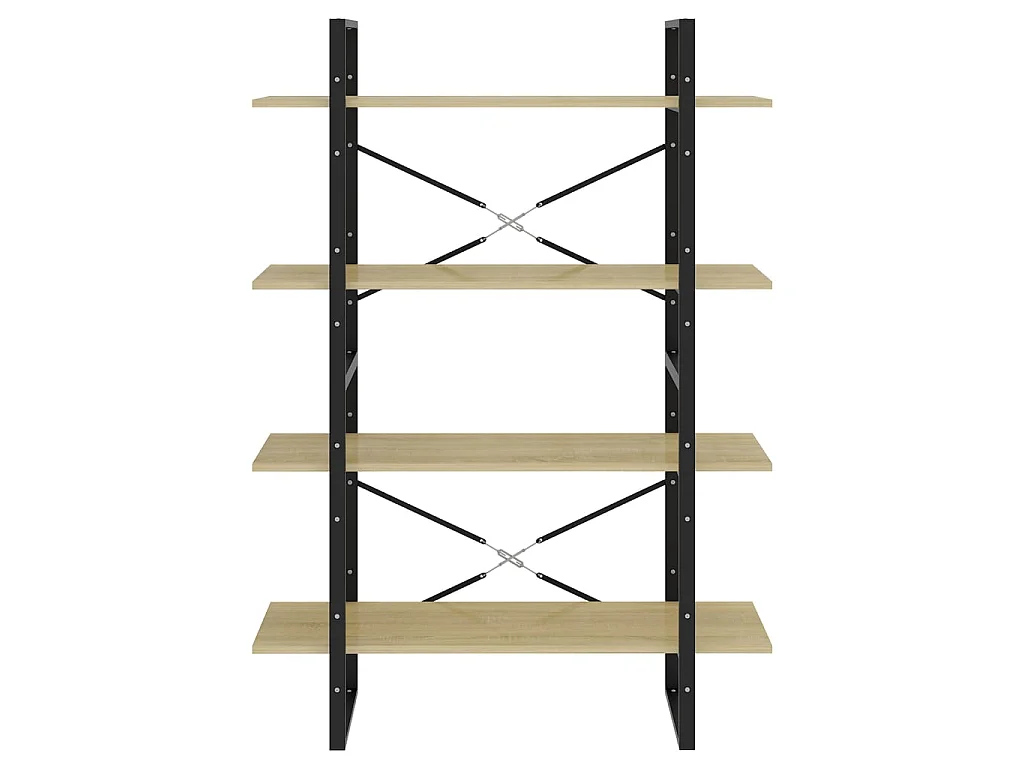 Bibliothèque à 4 niveaux Chêne sonoma 100x30x140