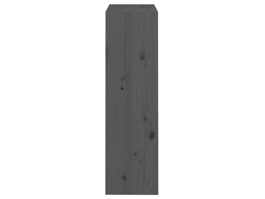 Bibliothèque-Séparateur de pièce Gris 60x30x103,5 Pin solide