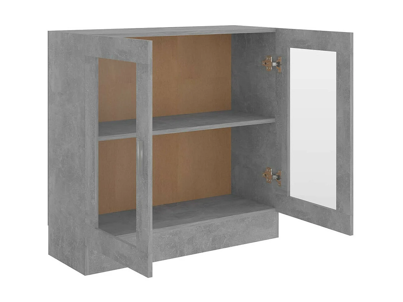 Armoire à vitrine Gris béton 82,5x30,5x80