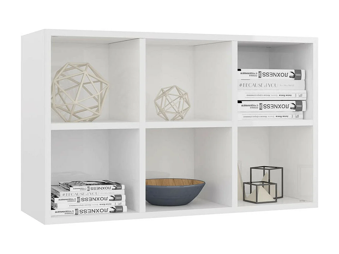 Étagère Blanc brillant 66x30x97,8