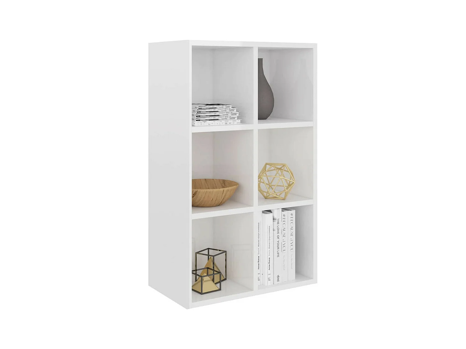 Étagère Blanc brillant 66x30x97,8