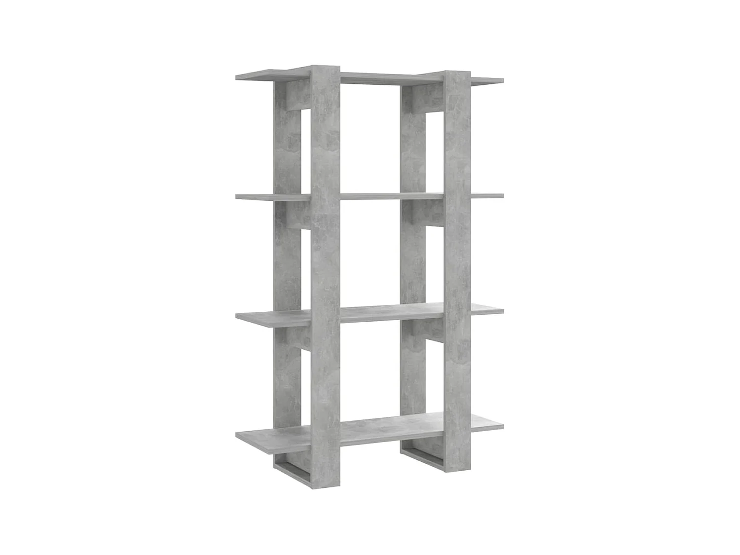 Bibliothèque-Séparateur de pièce Gris béton 80x30x123,5