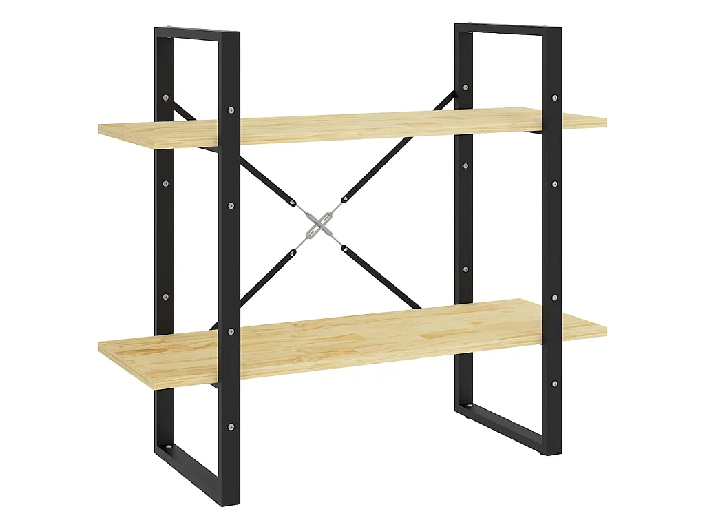 Bibliothèque à 2 niveaux 80x30x70 Bois de pin massif