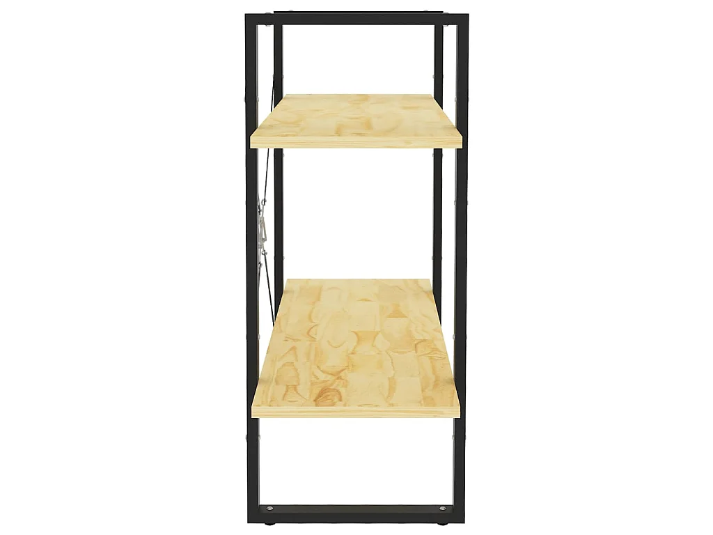 Bibliothèque à 2 niveaux 80x30x70 Bois de pin massif