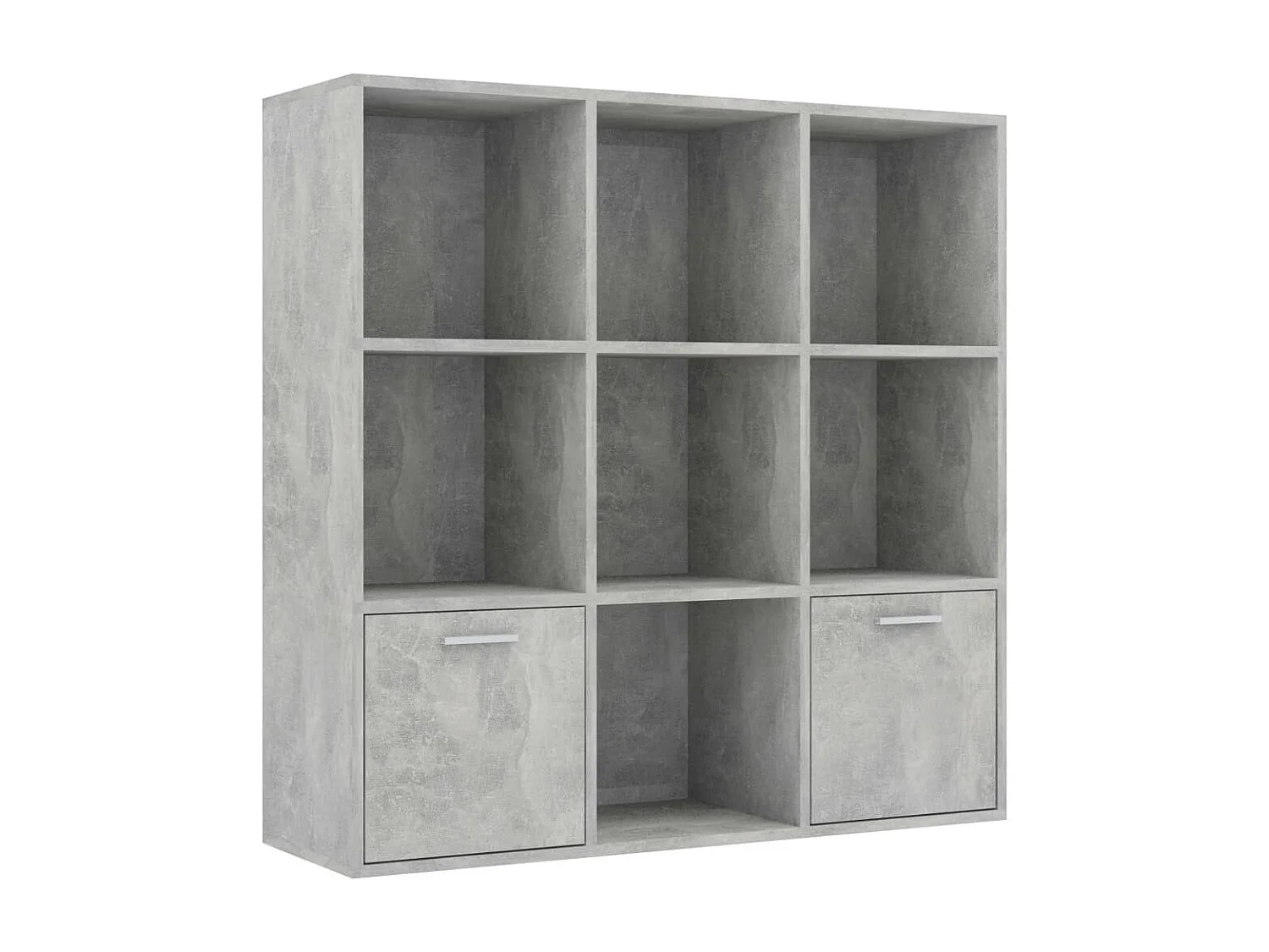 Boekenkast 98x30x98 cm spaanplaat betongrijs