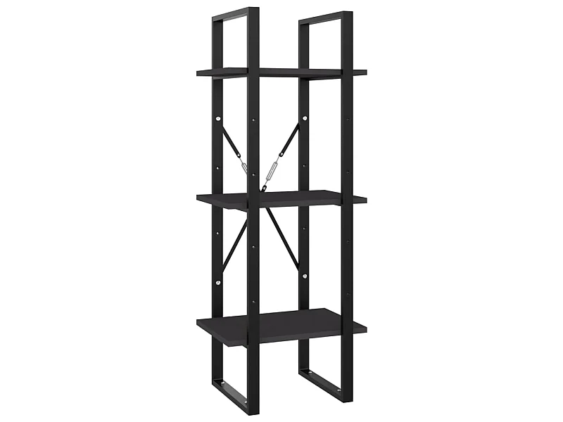 Bibliothèque à 3 niveaux Gris 40x30x105