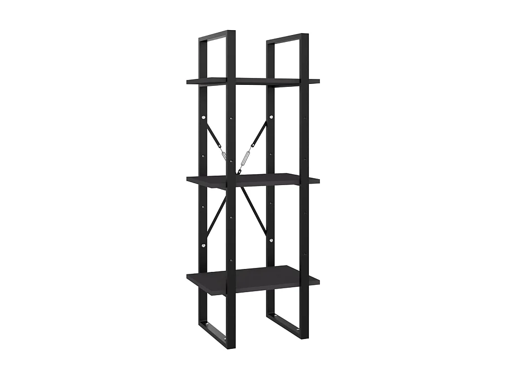 Bibliothèque à 3 niveaux Gris 40x30x105