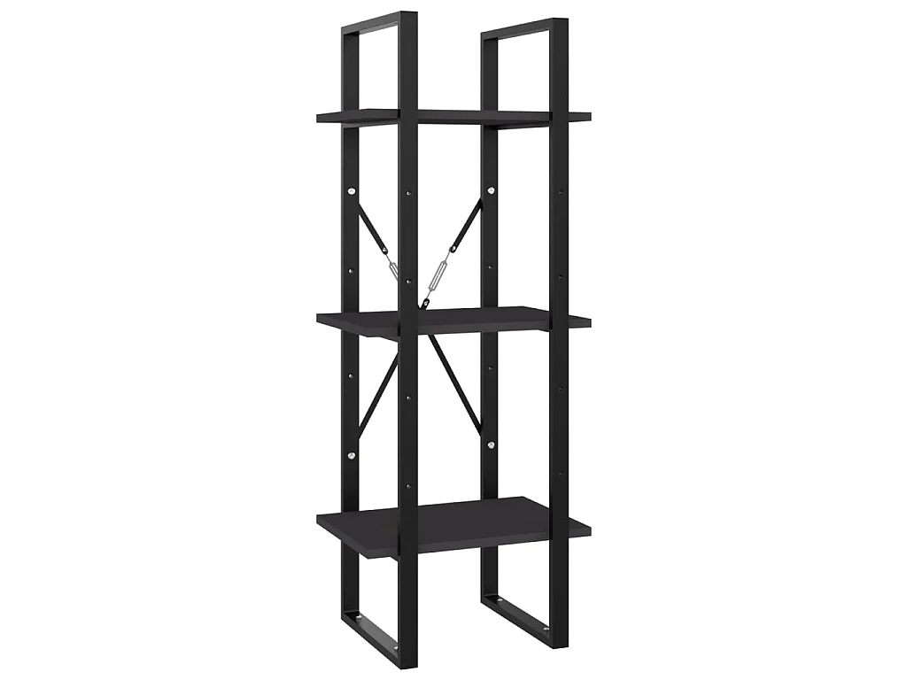 Bibliothèque à 3 niveaux Gris 40x30x105