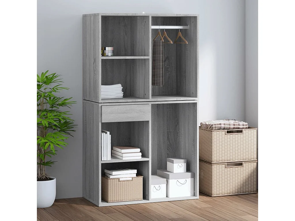 Armoire de dressing Sonoma gris 80x40x65 Bois d'ingénierie