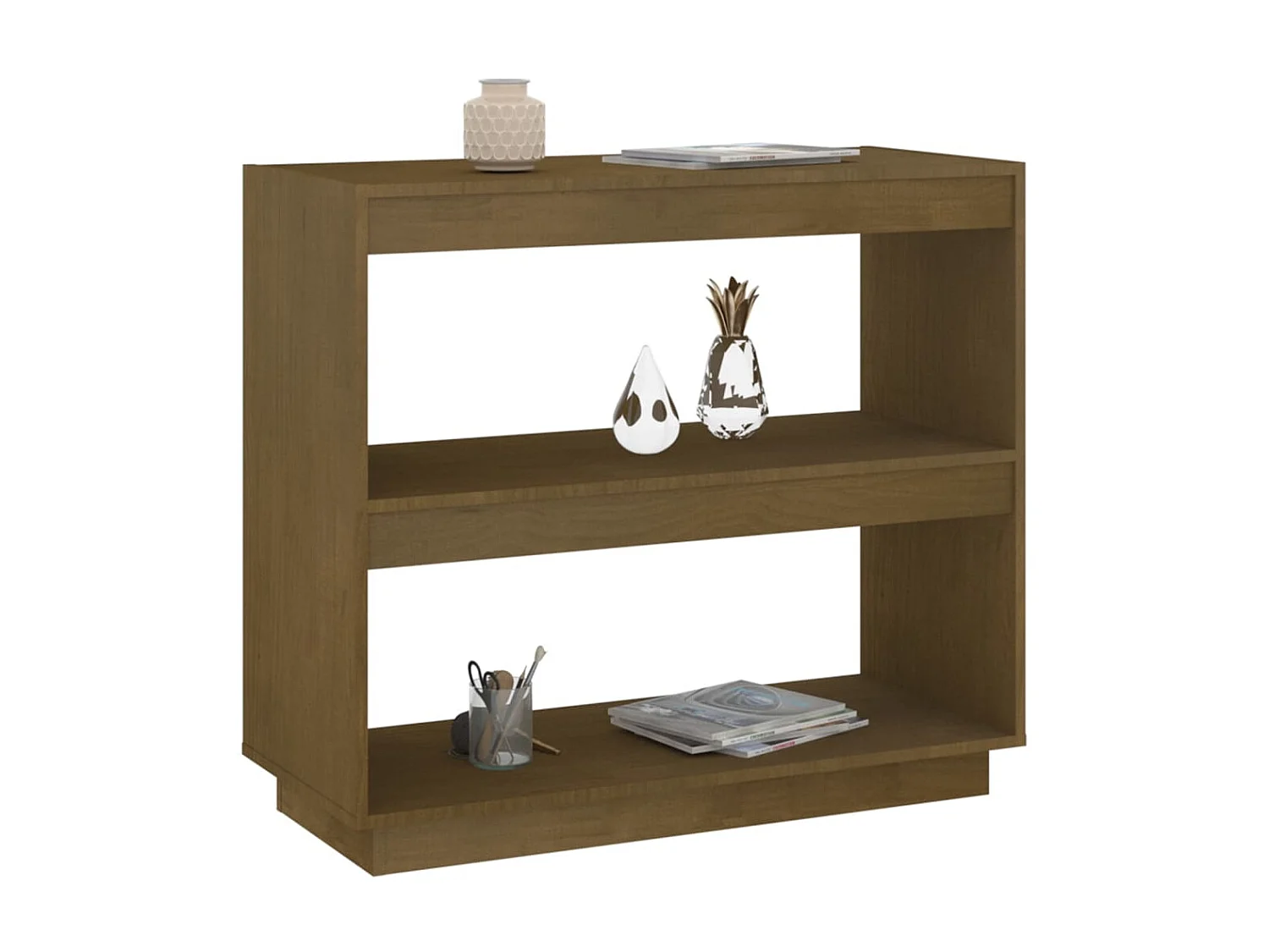 Bibliothèque Marron miel 80x35x71 Bois de pin massif