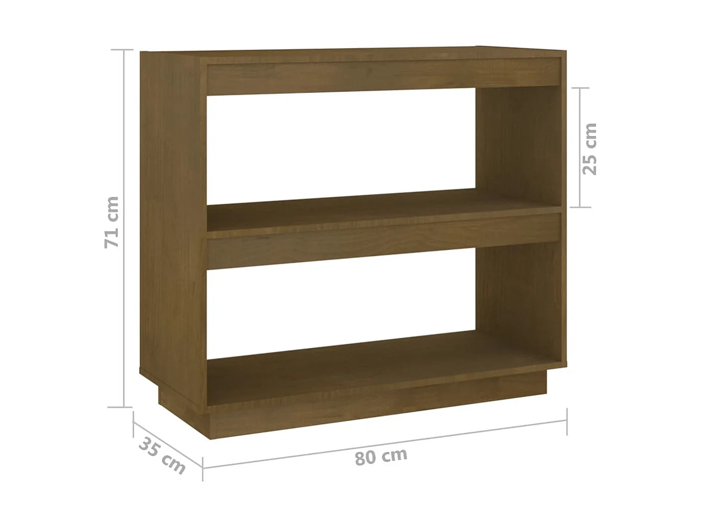 Bibliothèque Marron miel 80x35x71 Bois de pin massif