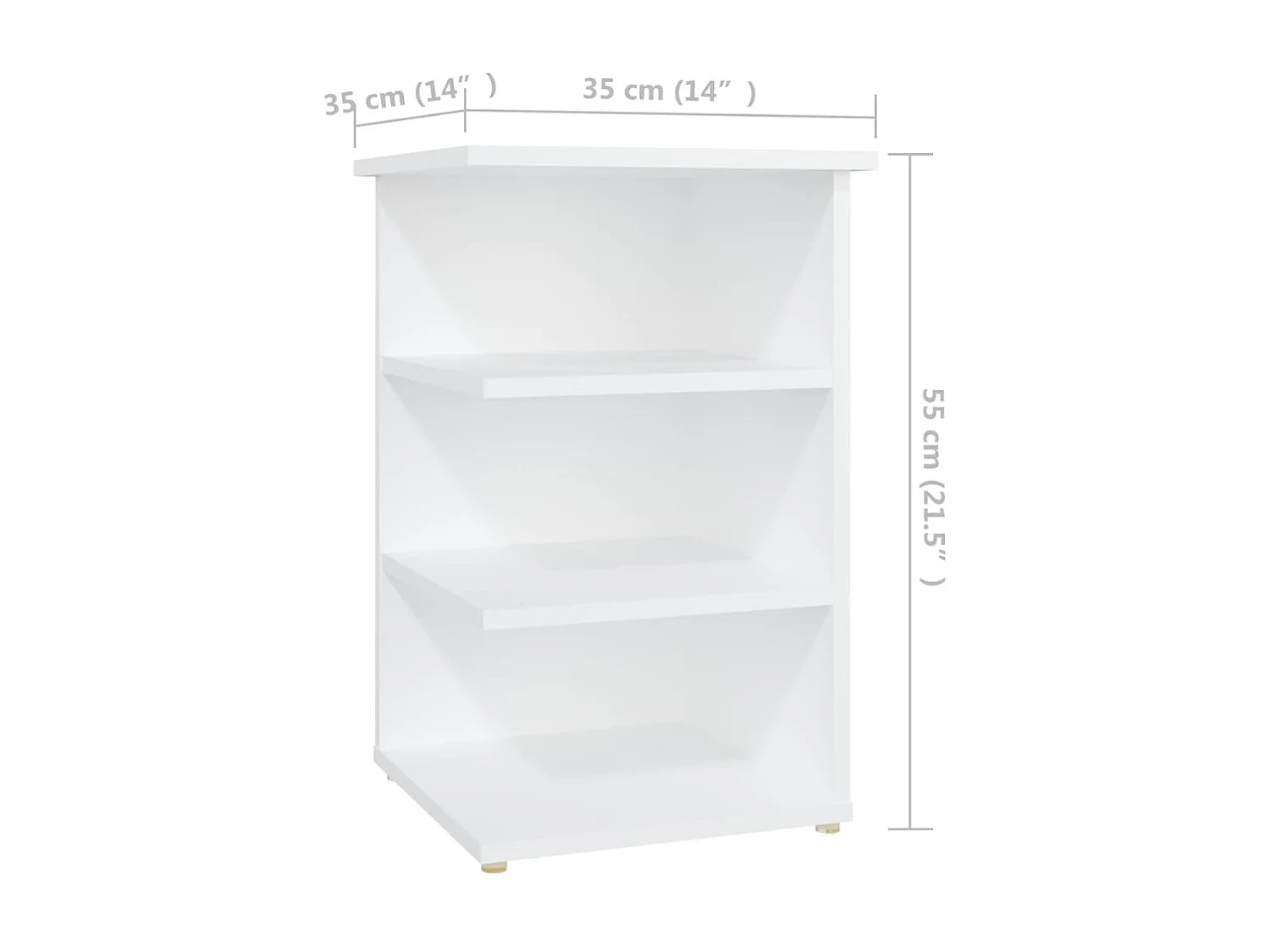 Armoire latérale Blanc 35x35x55