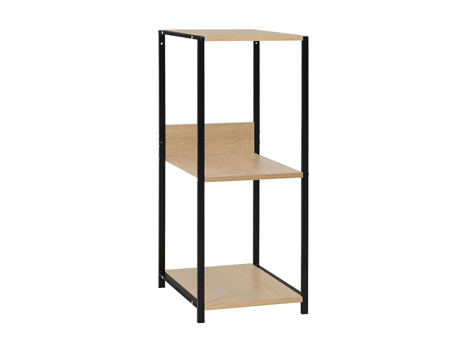 Boekenkast 33,5x39,6x79,7 cm bewerkt hout zwart en eikenkleurig