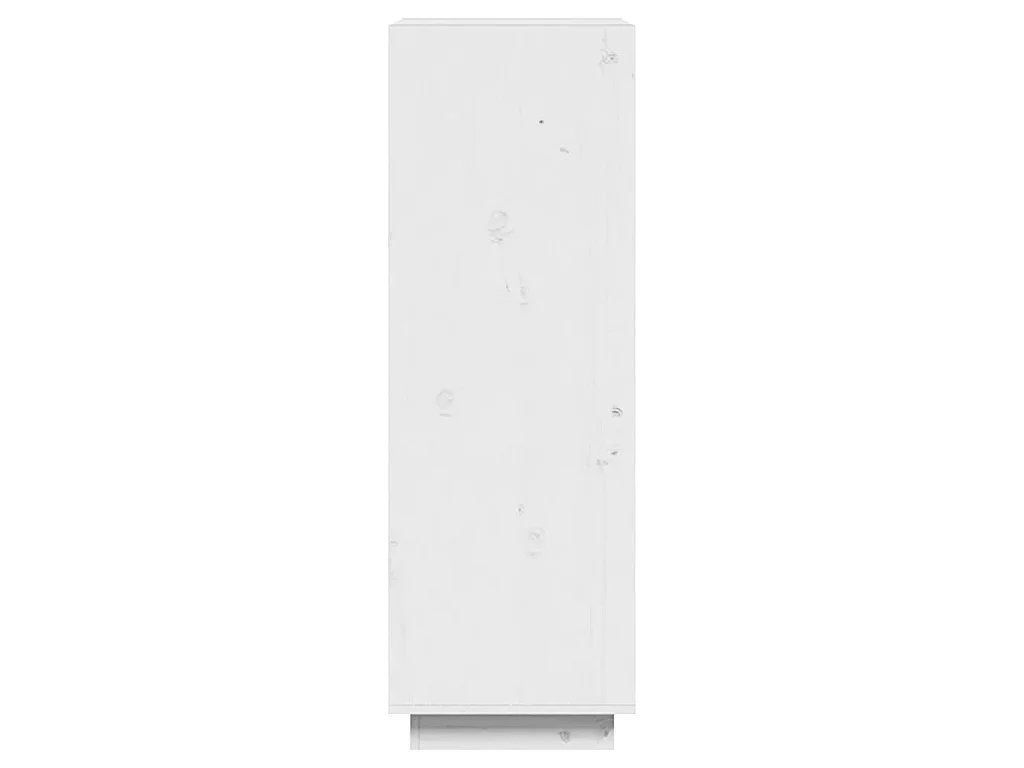 Bibliothèque-Cloison Blanc 60x35x103 Bois de pin massif