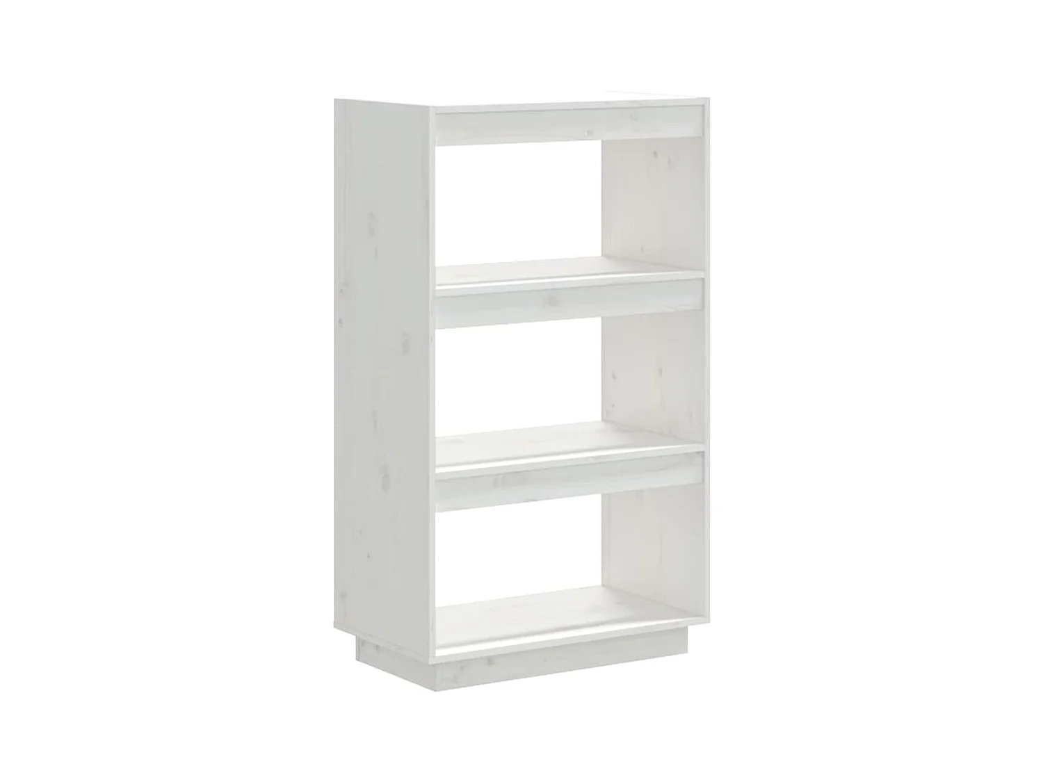 Bibliothèque-Cloison Blanc 60x35x103 Bois de pin massif