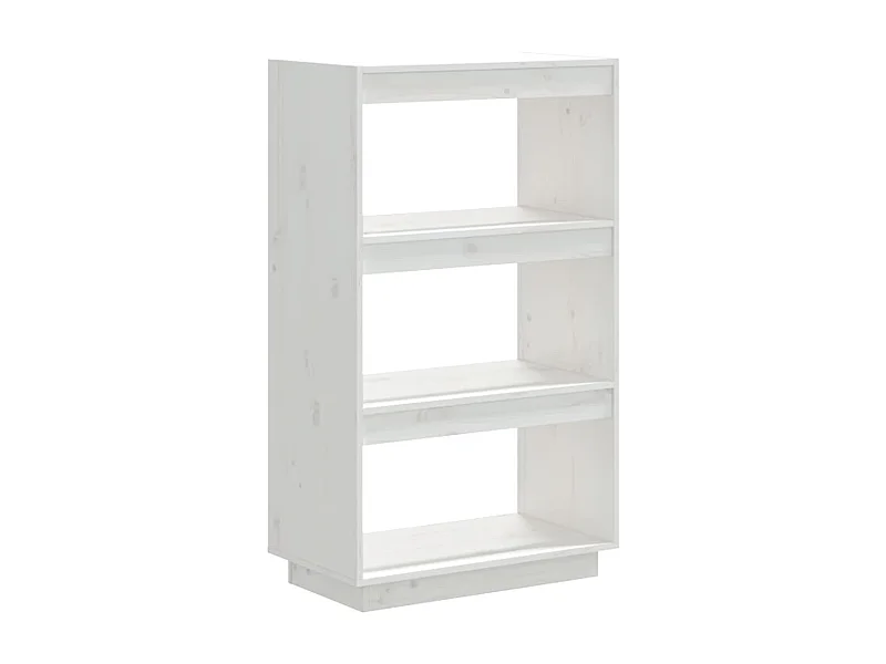 Bibliothèque-Cloison Blanc 60x35x103 Bois de pin massif