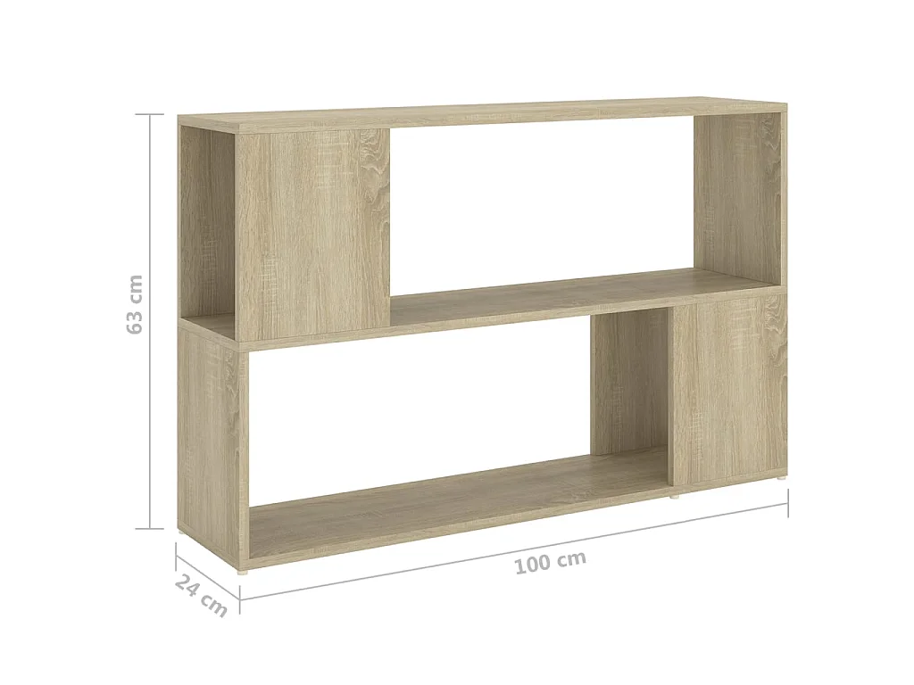 Bibliothèque Chêne Sonoma 100x24x63