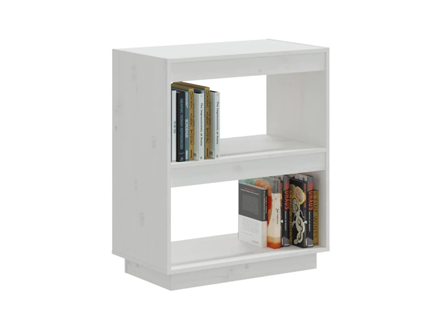 Bibliothèque Blanc 60x35x71 Bois de pin massif