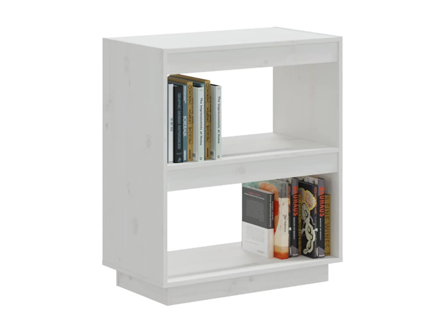 Bibliothèque Blanc 60x35x71 Bois de pin massif