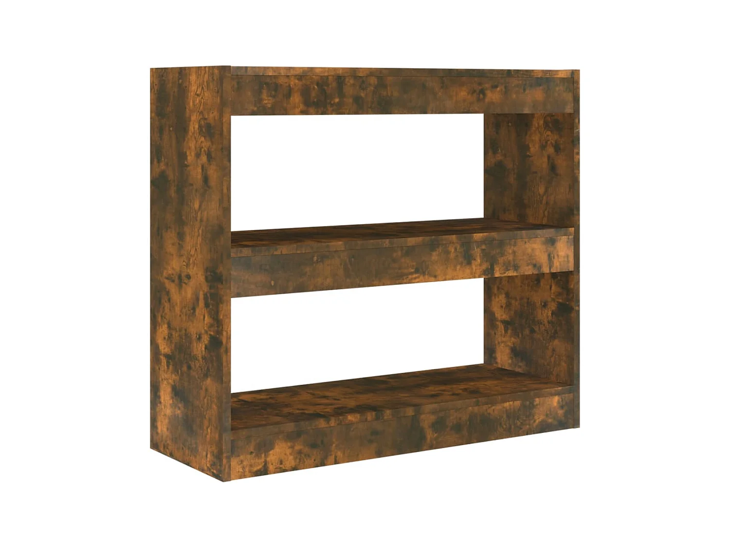 Bibliothèque-Séparateur de pièce Chêne fumé 80x30x72