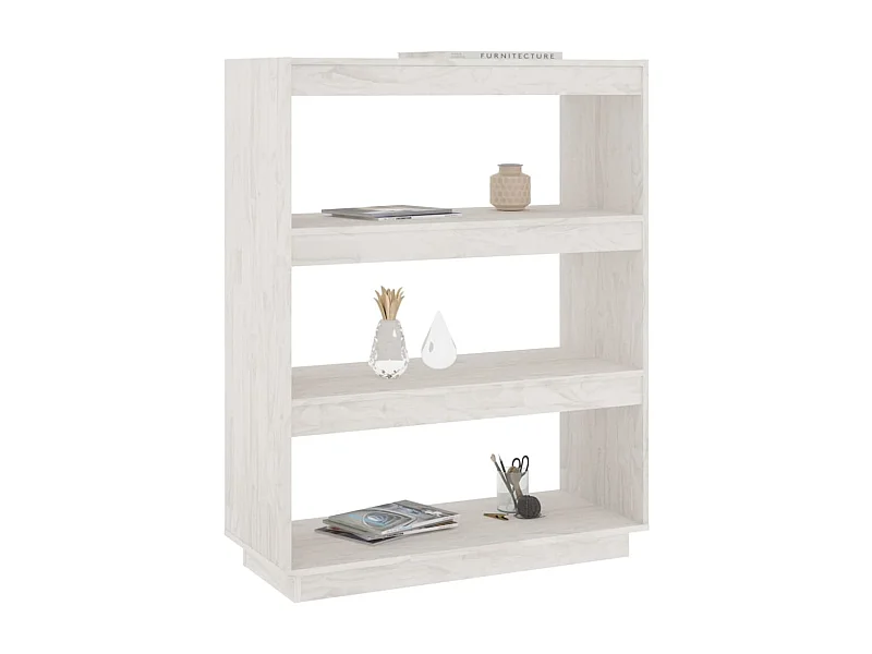 Bibliothèque-Séparateur de pièce Blanc 80x35x103 Bois de pin