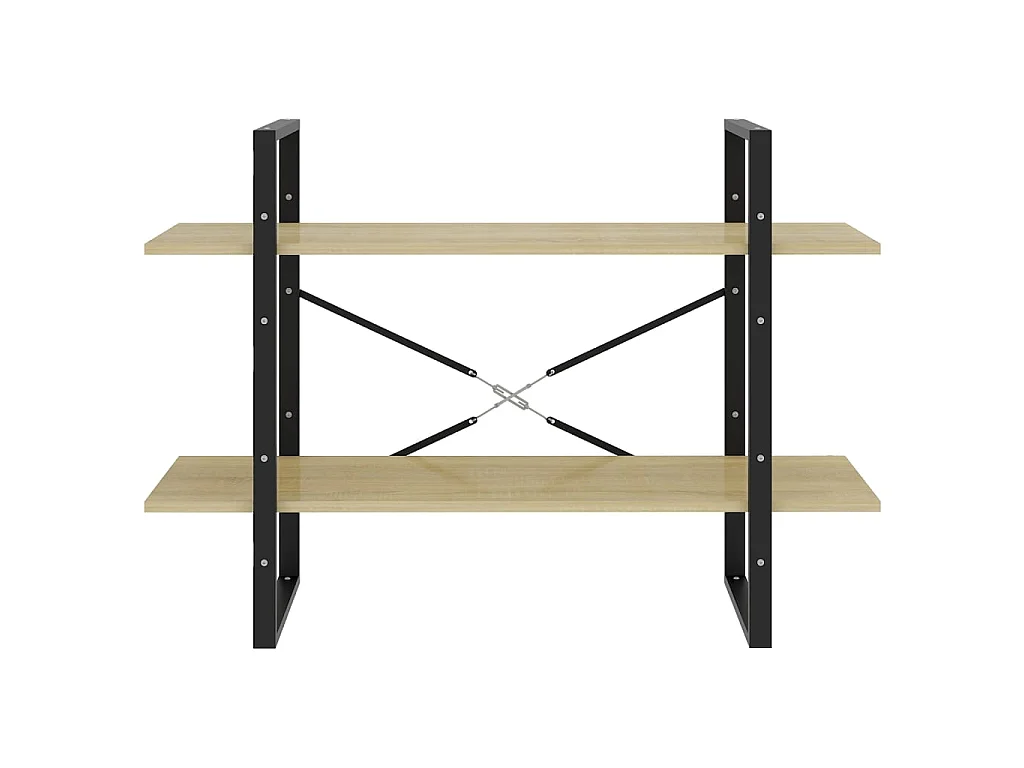 Bibliothèque à 2 niveaux Chêne sonoma 100x30x70