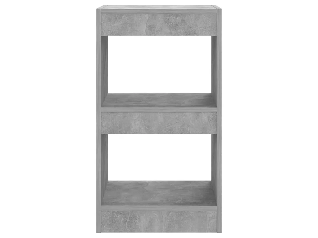 Bibliothèque-Séparateur de pièce Gris béton 40x30x72