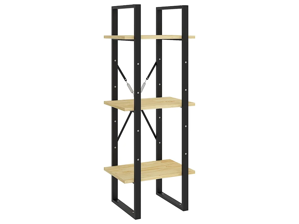 Bibliothèque à 3 niveaux 40x30x105 Bois de pin massif