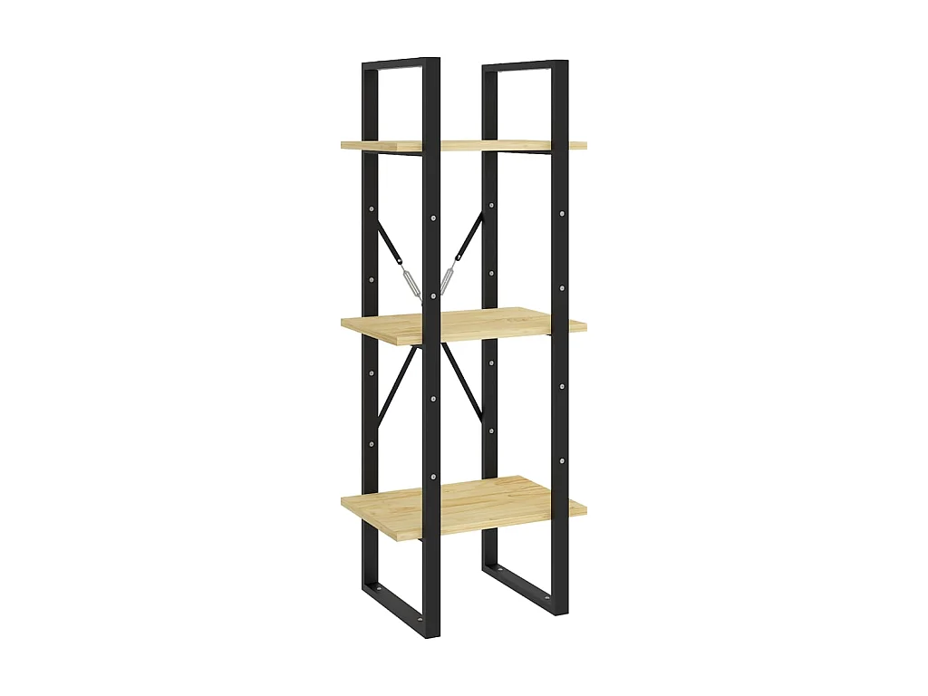 Bibliothèque à 3 niveaux 40x30x105 Bois de pin massif