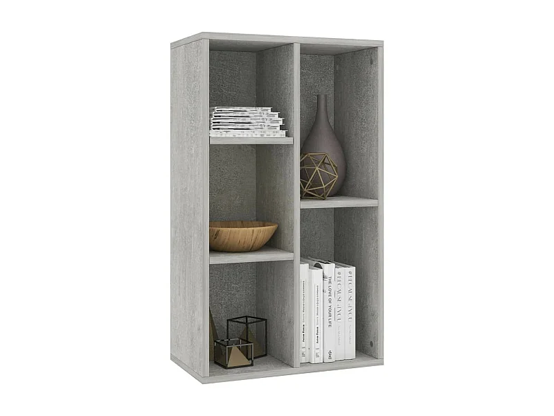 Bibliothèque-Buffet Gris béton 45 x 25x80