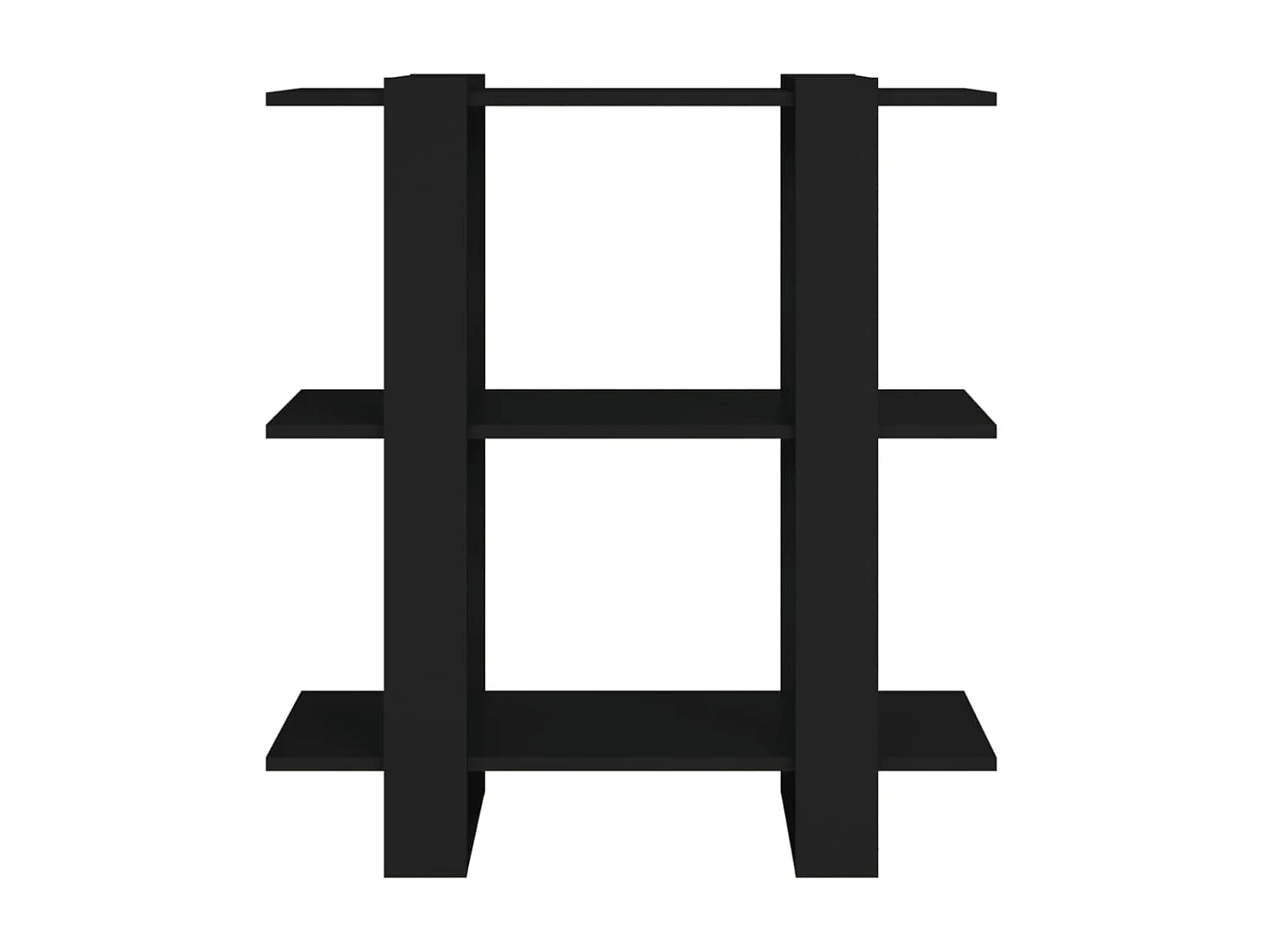 Bibliothèque-Séparateur de pièce Noir 80x30x87