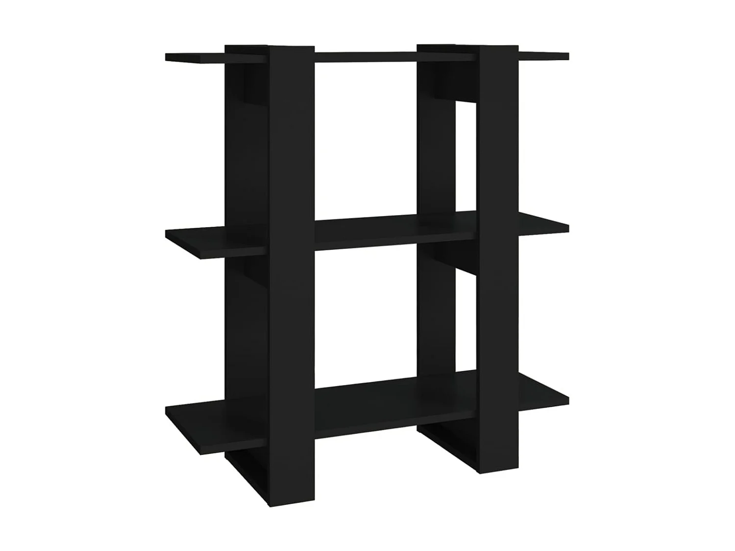 Bibliothèque-Séparateur de pièce Noir 80x30x87