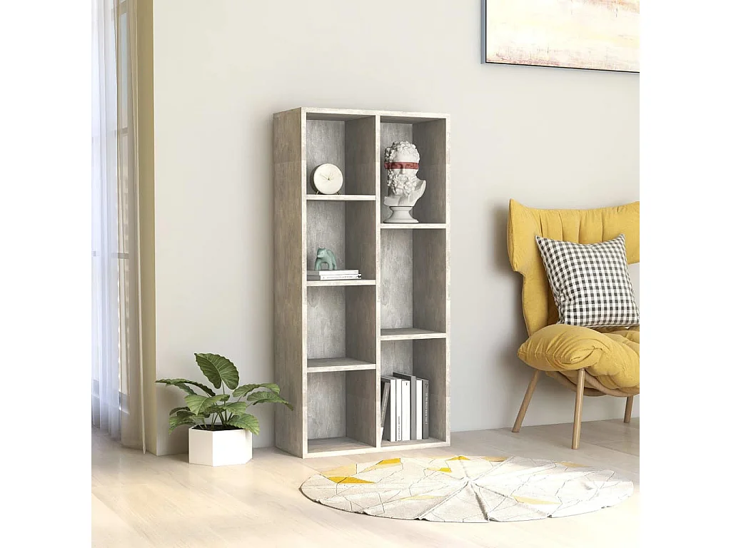 Bibliothèque Gris béton 50x25x106