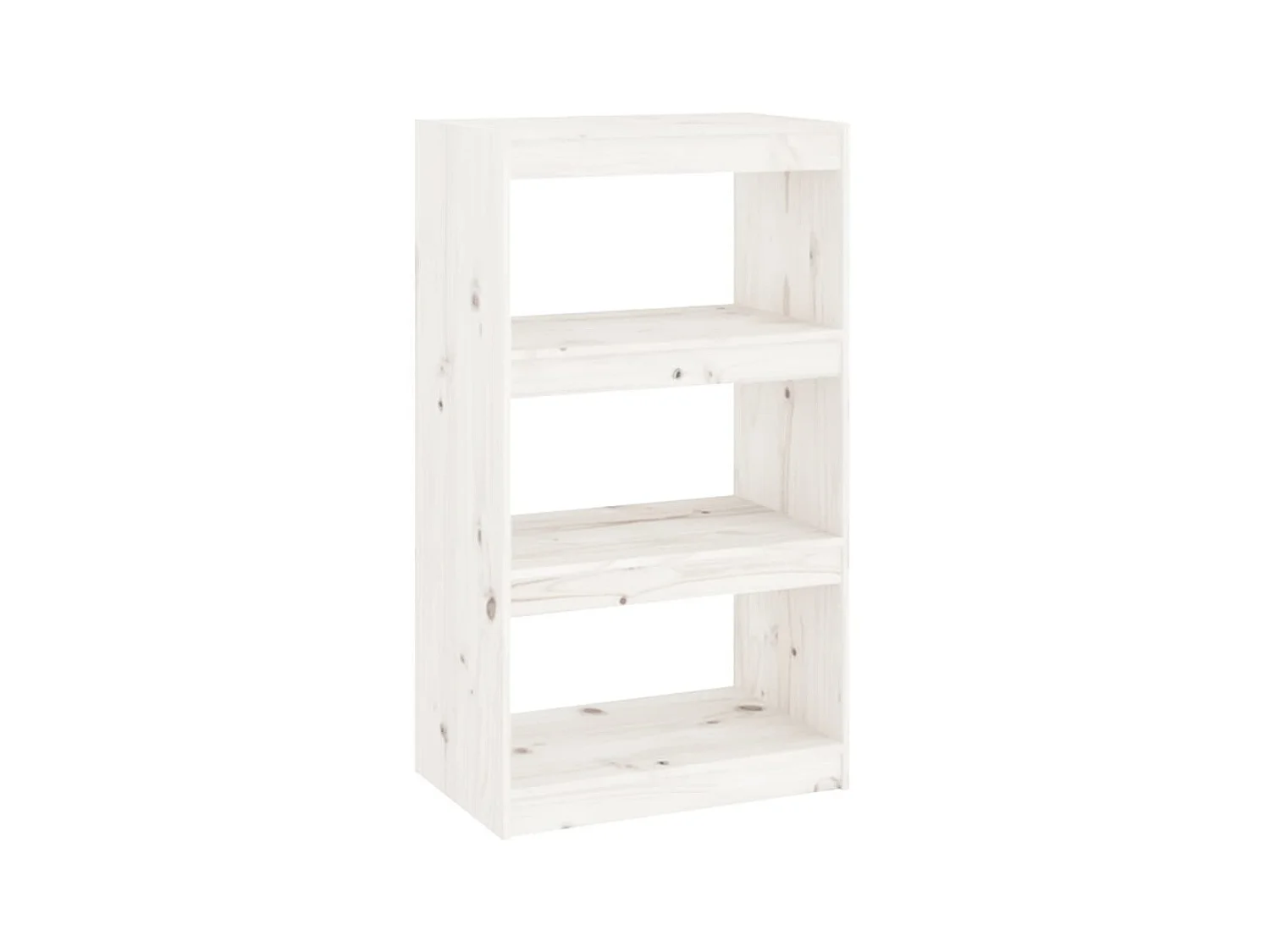 Bibliothèque-Séparateur de pièce Blanc 60x30x103,5 Pin solide