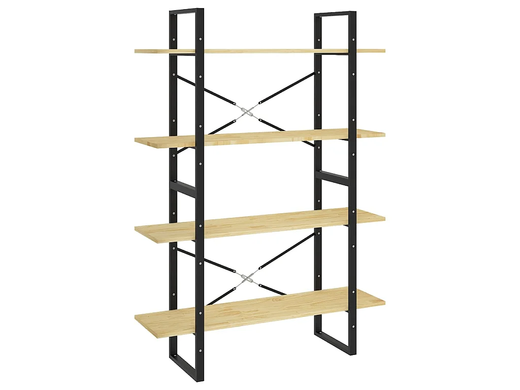 Bibliothèque à 4 niveaux 100x30x140 Bois de pin massif