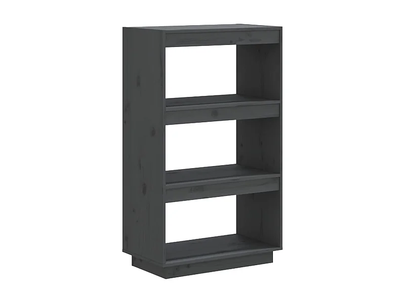 Bibliothèque-Cloison Gris 60x35x103 Bois de pin massif