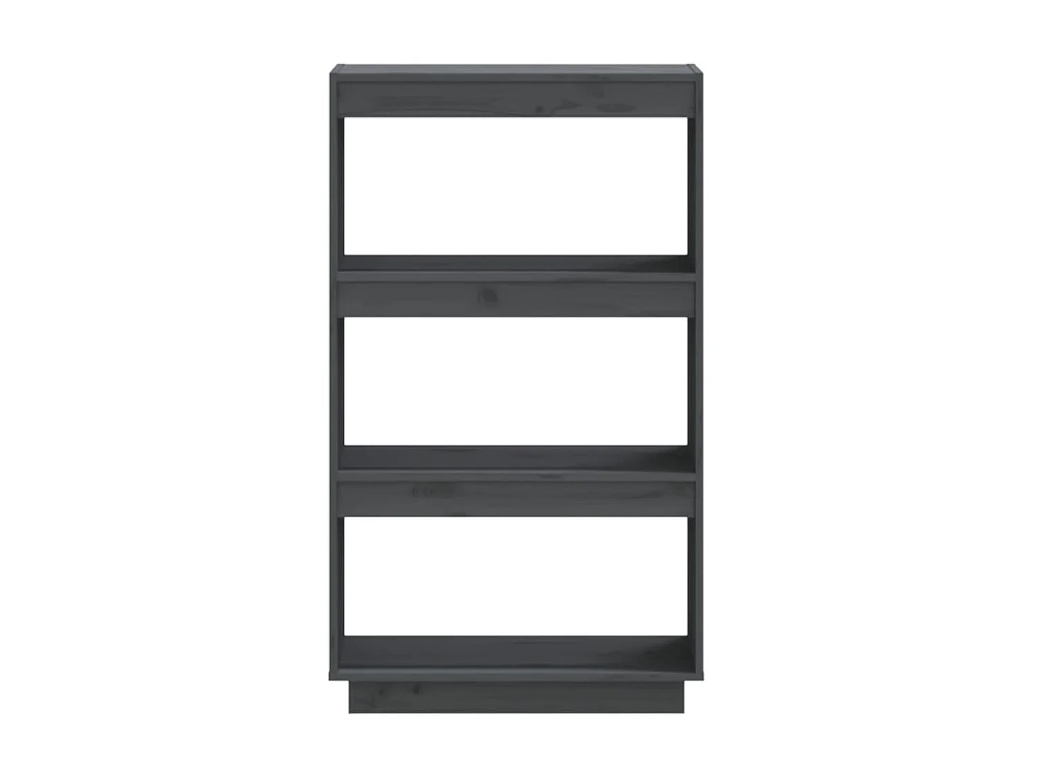 Bibliothèque-Cloison Gris 60x35x103 Bois de pin massif