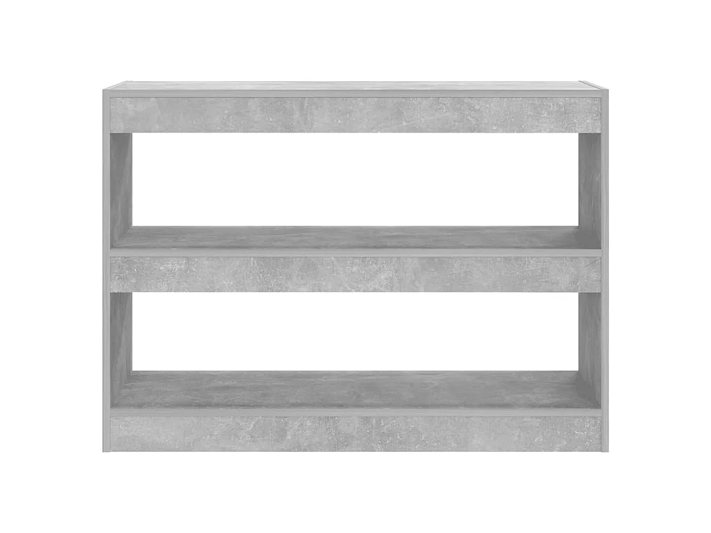 Bibliothèque-Séparateur de pièce Gris béton 100x30x72