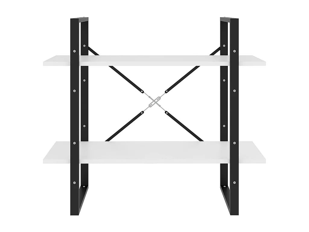 Bibliothèque à 2 niveaux Blanc 80x30x70