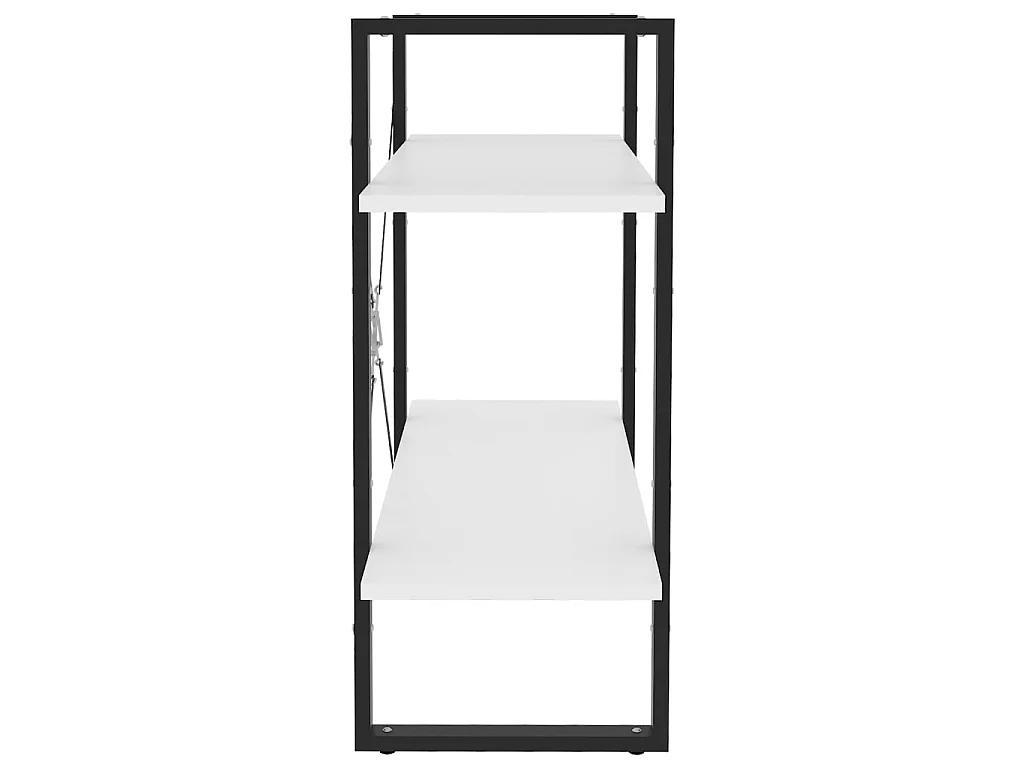 Bibliothèque à 2 niveaux Blanc 80x30x70