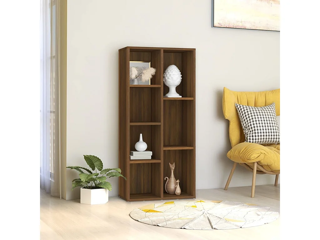 Armoire à livres Chêne marron 50x25x106