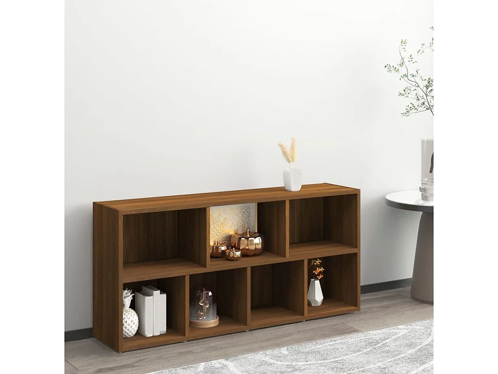 Armoire à livres Chêne marron 50x25x106