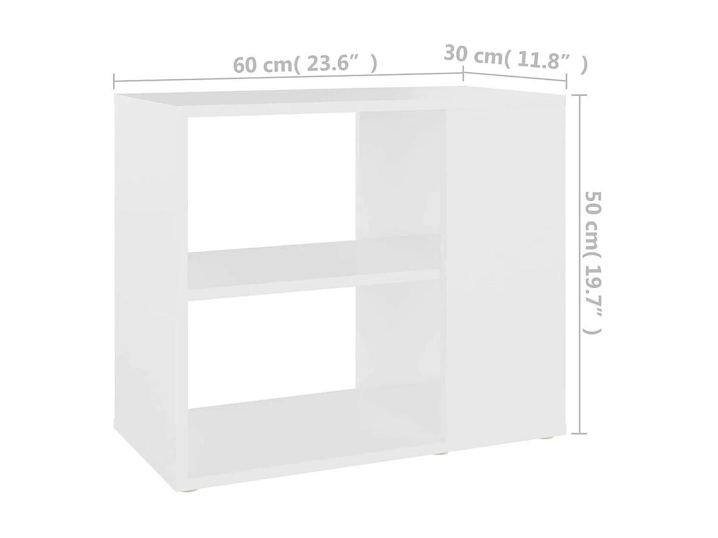 Armoire latérale Blanc 60x30x50