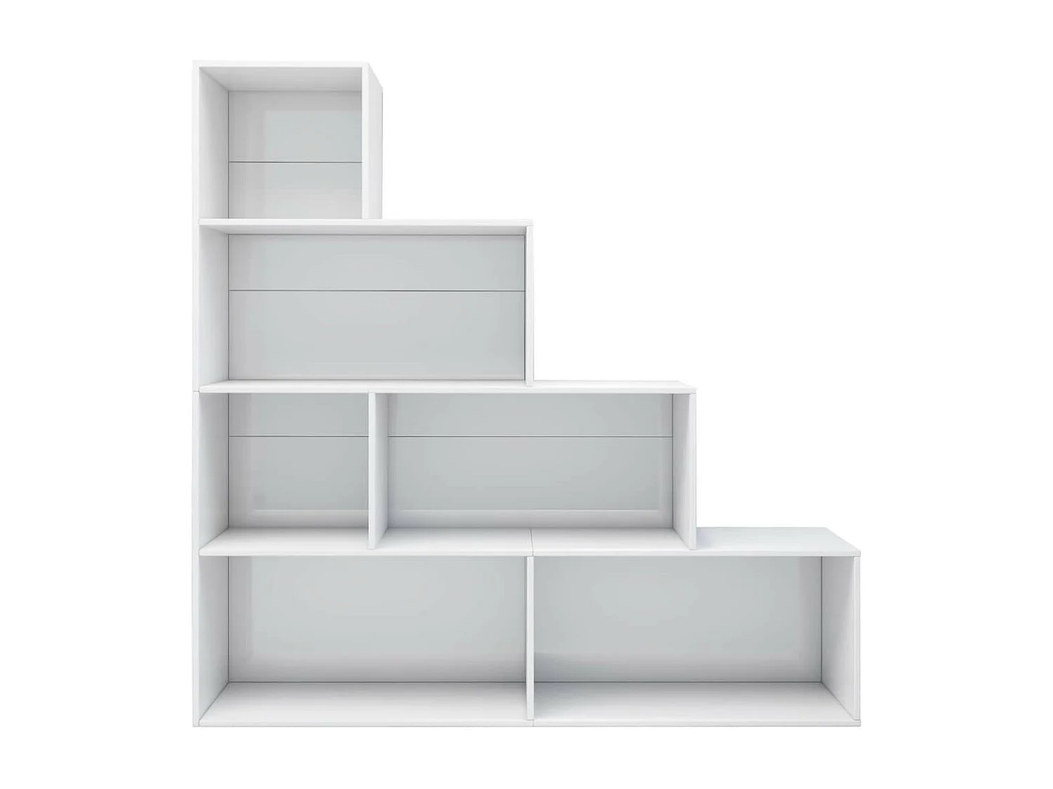 Bibliothèque-Séparateur de pièce Blanc brillant 155x24x160