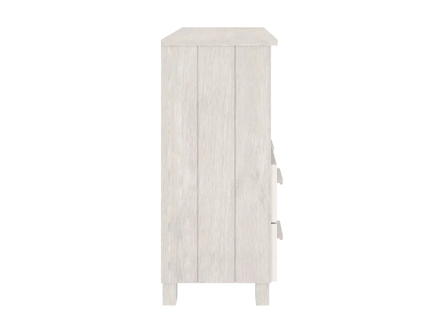 Buffet Blanc 85x35x80 Bois massif de pin