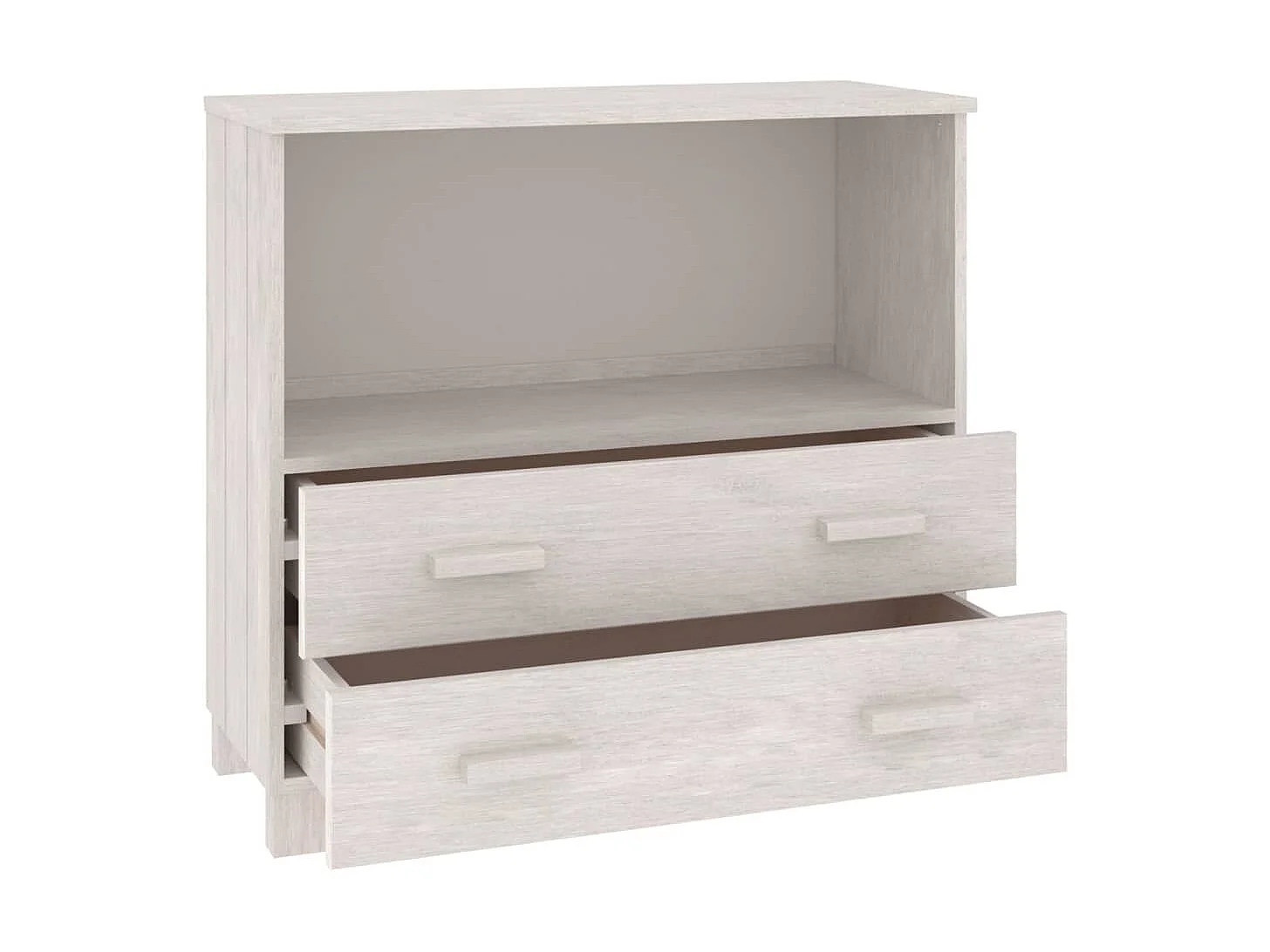 Buffet Blanc 85x35x80 Bois massif de pin