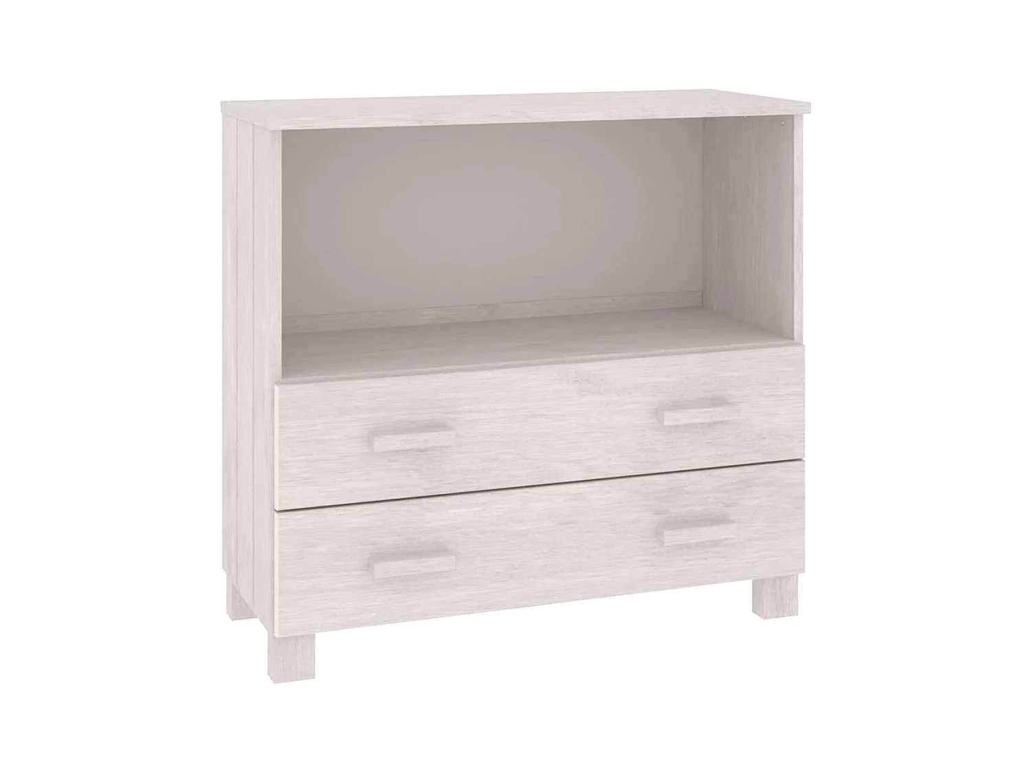 Buffet Blanc 85x35x80 Bois massif de pin