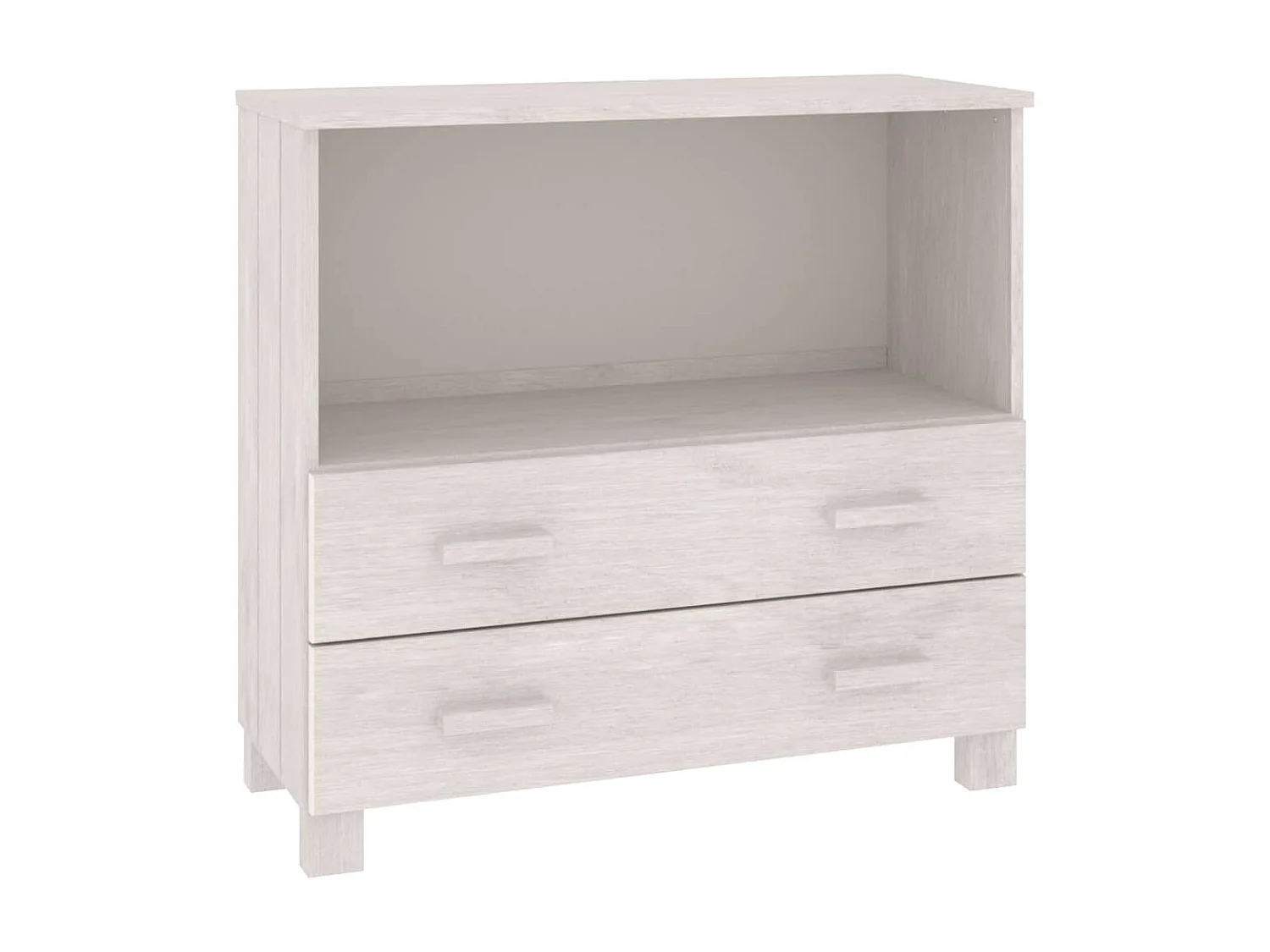 Buffet Blanc 85x35x80 Bois massif de pin